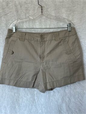 Liz Wear Classic Women's Khaki Cotton Shorts-NWOT